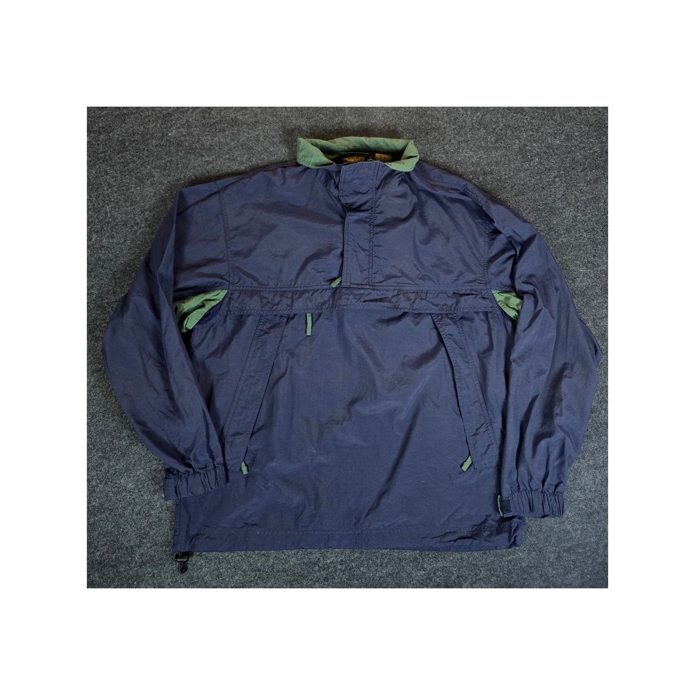 Mens Timberland Weathergear Navy Green Lightweight Jacket Hooded Packable Size M